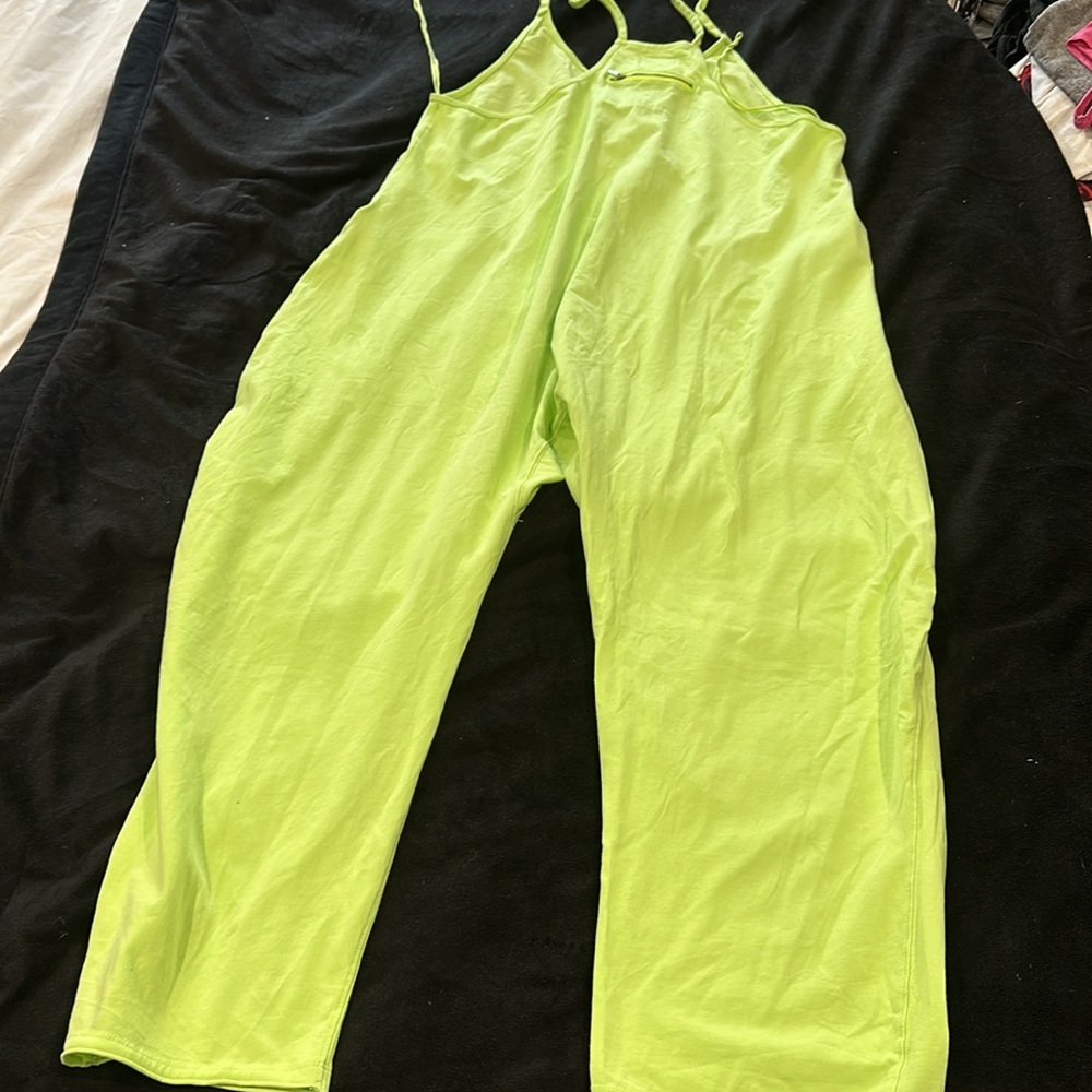 Free People Neon Lime Green Jumpsuit Romper - Picture 4 of 9